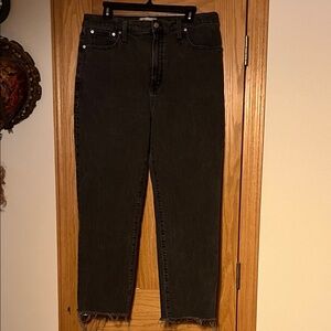 Madewell The Perfect Vintage Black Wash Straight Leg